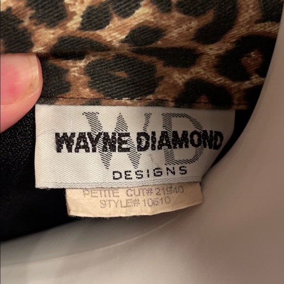 WAYNE DIAMOND BLACK SHORT SLEEVED DRESS  16p Sale $25 - Picture 3 of 6